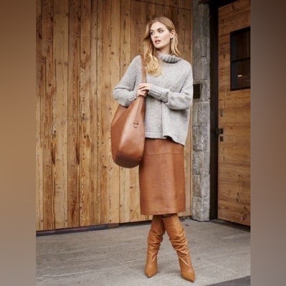 Stuart Weitzman chestnut leather tall boot - Picture 7 of 8